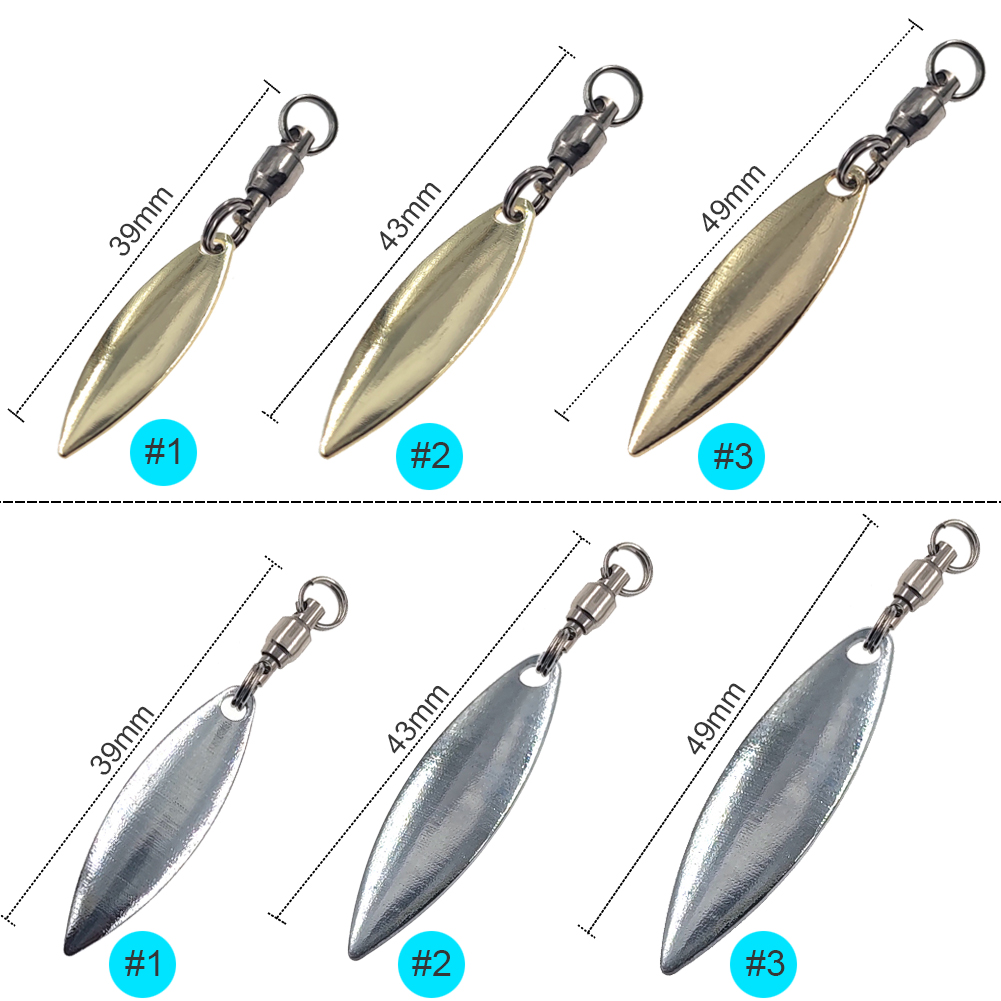 10pcs Willowleaf Blades Spinne - đánh giá và giá Fishing Lure Blade Bait