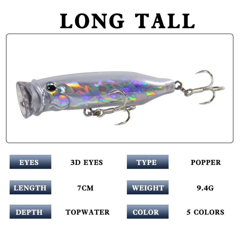 5Pcs Topwater Popper Fishing L - đánh giá và giá Fishing Lure Popper