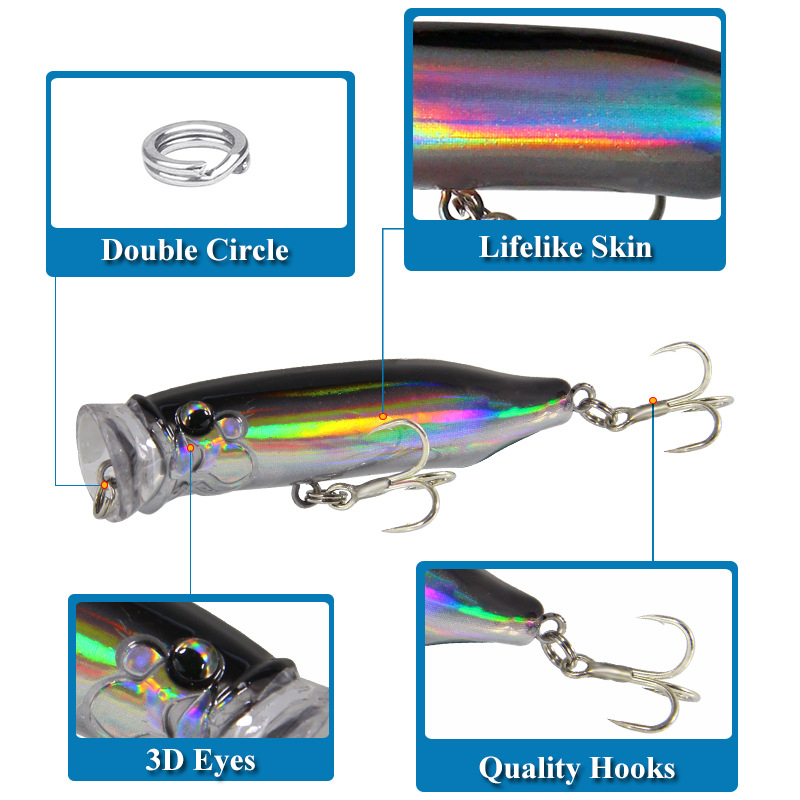 5Pcs Topwater Popper Fishing L - đánh giá và giá Fishing Lure Popper